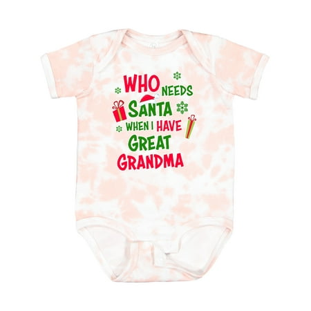 

Inktastic Who Needs Santa when I Have Great Grandma Boys or Girls Baby Bodysuit