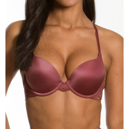 Women s Gossard 16801 Shimmer Lace Padded Plunge Push-Up Bra (Vintage Rose 38DD)