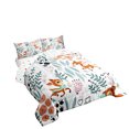 thumbnail image 2 of Kawaii Deer Bedding Set,Cartoon Reindeer Deer Comforter Set ,Cute Love Heart Leaf Flower Comforter Set ,Paw Print Animals Quilt Duvet Insert with 1 Pillow Case, 2 of 6