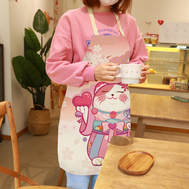 Lucky Cat Chef Kitchen Apron