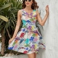 thumbnail image 3 of Off to The Horse Races Dress Summer Street Style Dresses Female Sleeveless Printed Sundress, 3 of 7
