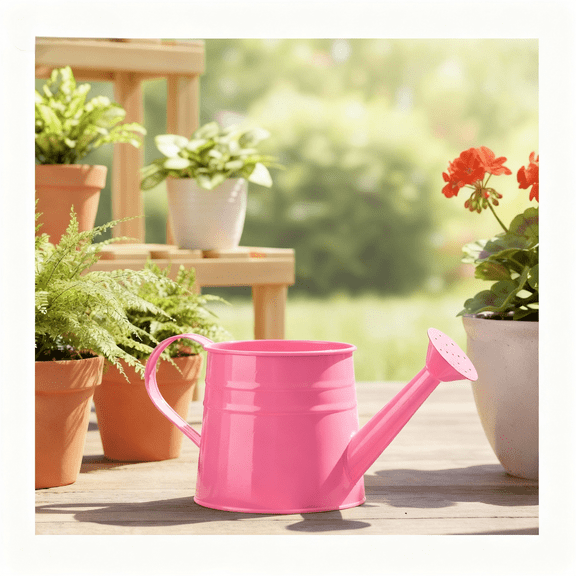 Galvanized Shower Bucket Watering Kettle for Indoor Use Decorative Flower Pot and Balcony Garden Accessory