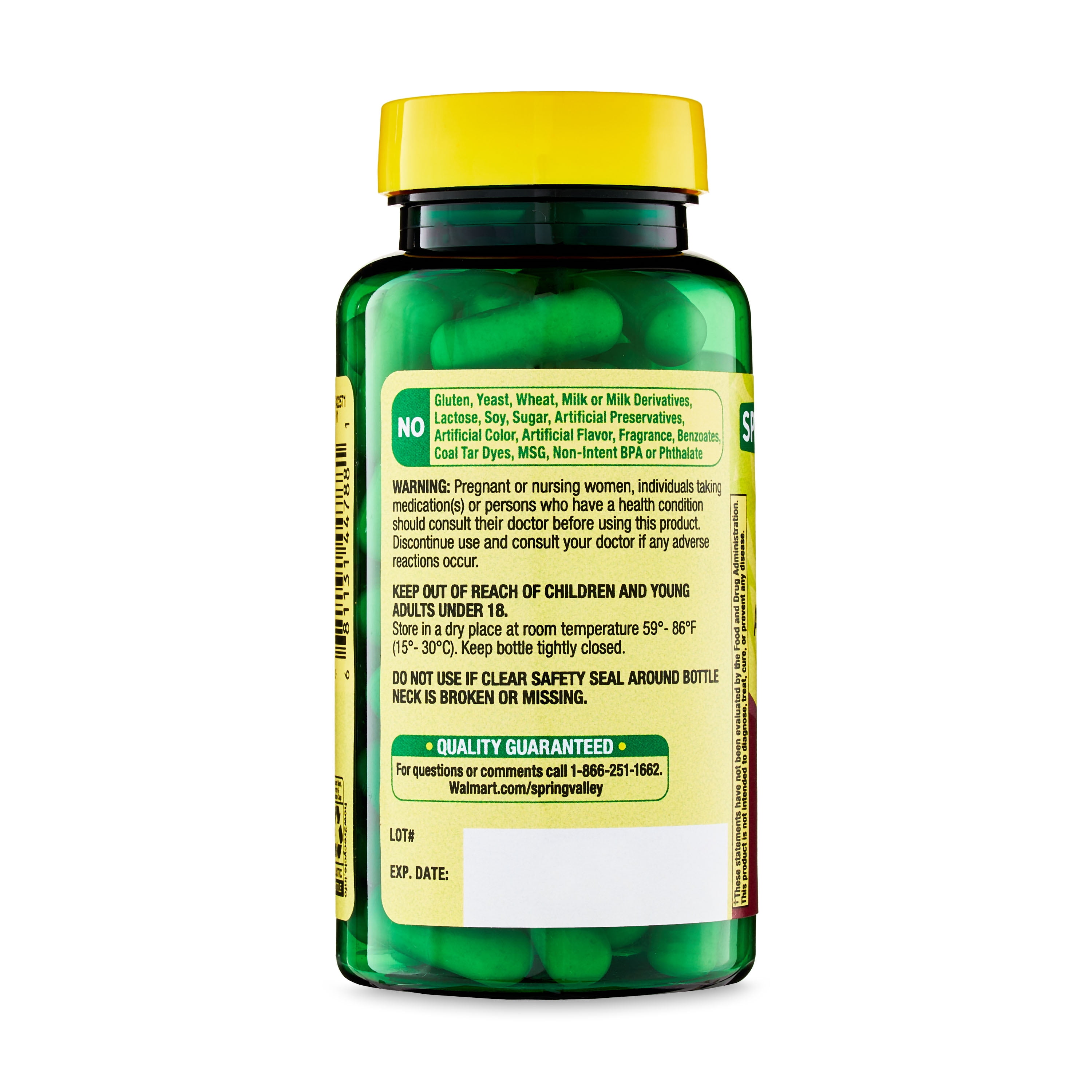 Spring Valley Acetyl LCarnitine HCI 400 mg + Alpha Lipoic Acid 200 mg