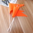 thumbnail image 4 of EeaseCA 50 Pcs Bannière Triangulaire Couleur Unie Drapeau à Main Léger Portable Drapeau à Agiter à la Main pour Fête Réunion Sportive (Orange), 4 of 7