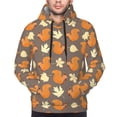 thumbnail image 2 of Bingfone Squirrel And Maple Leaves Men's Drawstring Hoodie Long Sleeve Pocket Sweatshirts-Large, 2 of 6