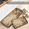 thumbnail image 5 of SKYSONIC Autumn Leaves Rustic Wooden Kitchen Rugs Set of 2, Thanksgiving Pumpkin Floor Mat Area Rug Washable Carpet Perfect for Living Room Bedroom Entryway, 5 of 7