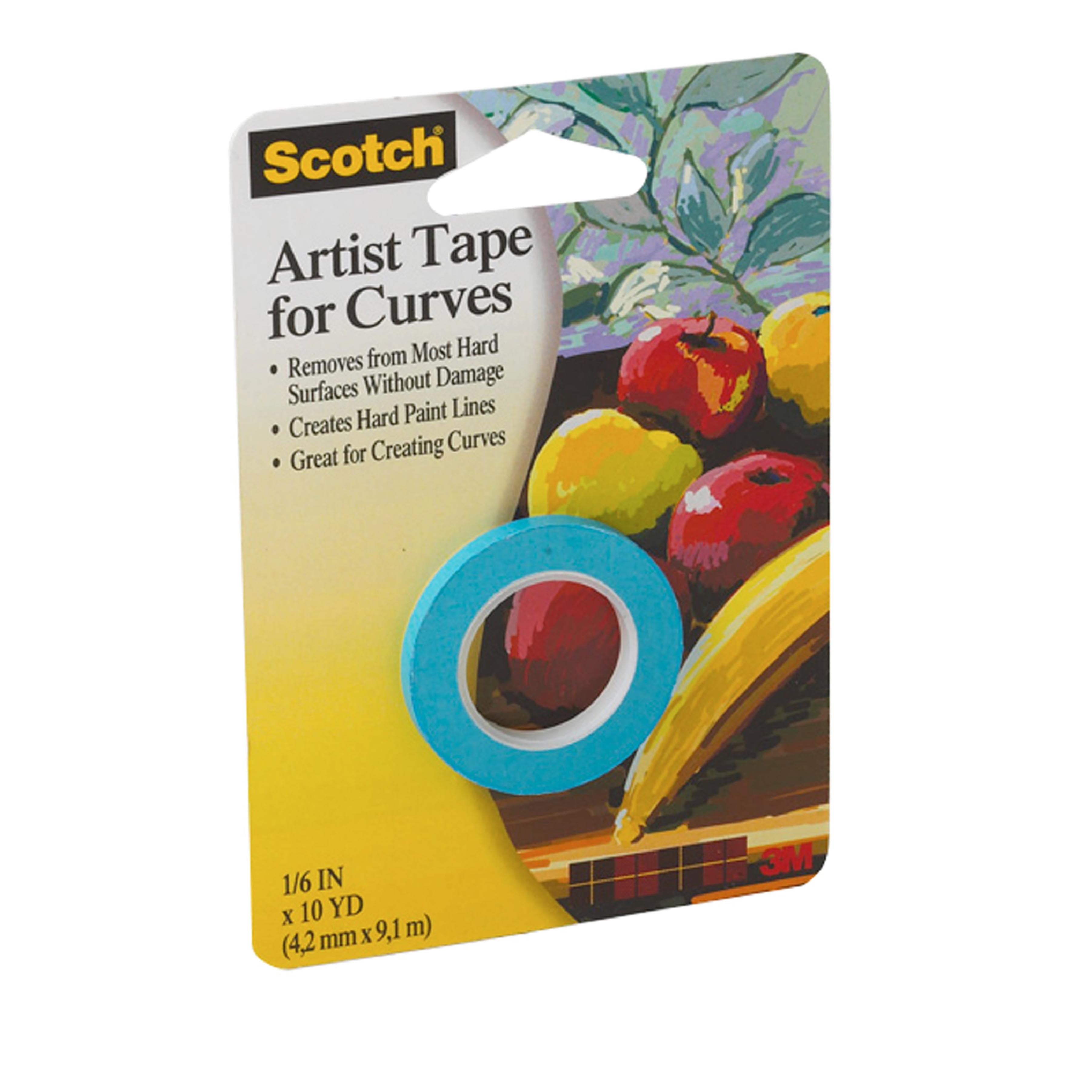 3m Scotch Artist Tape For Curve Dispenser Roll, 1/8' X 10 Yds