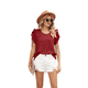 thumbnail image 2 of Camisa de de Corta Color Vino Tinto M, 2 of 9