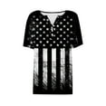 thumbnail image 4 of Simua Women's Graphic Shirts Casual Short Sleeve V-Neck Summer Tops Holiday Tee Shirt, 4 of 5