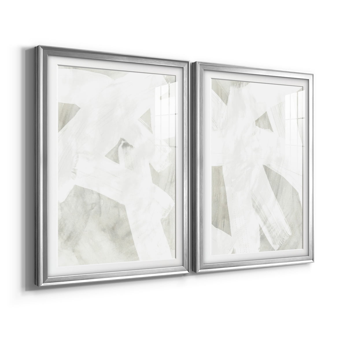 Wexford Home Stone Brush I Premium Framed Print, 22.5" x 30.5" - Ready to Hang, Silver (Set of 2)
