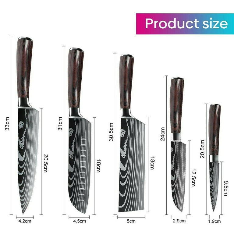 8 Style 5pcs Japanese Knife Sets Best Kitchen Knives Ceramic Knives Set 6''  Chef 5'' Slicing 4'' Uitlity 3.5'' Paring Kitchen Knife Black White Sharp