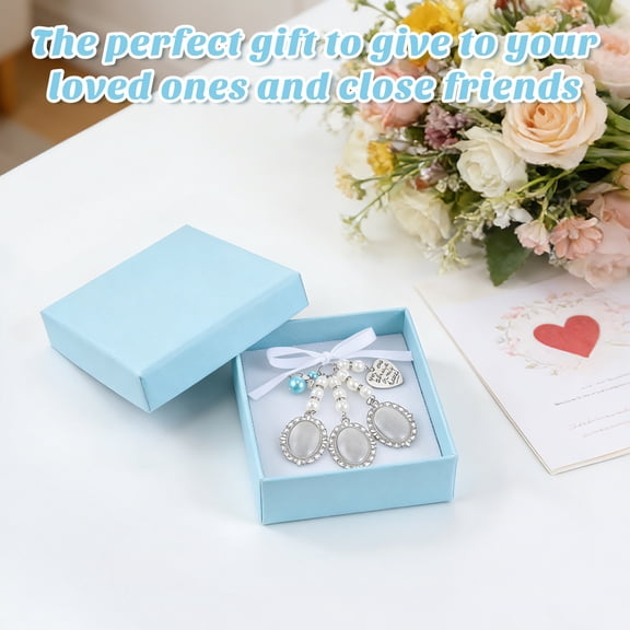Wedding Bouquet Photo Charms Set with Memorial Picture Frame Pendants for Keepsake Jewelry and Accessories