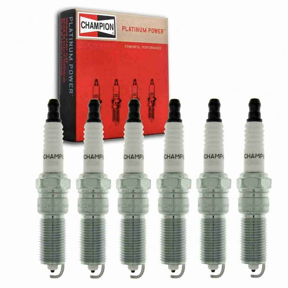 6 pc Champion Platinum Spark Plugs compatible with Dodge Magnum 2.7L V6 2005-2006