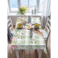 thumbnail image 3 of Easter Rectangle Tablecloth, Spring Bunny Colorful Eggs Floral Leaves Grey Plaid Waterproof & StainResistant Tablecloth, Washable Oil-proof Table Cover for Dining/Party/Wedding/Buffet 52x70 In, 3 of 9