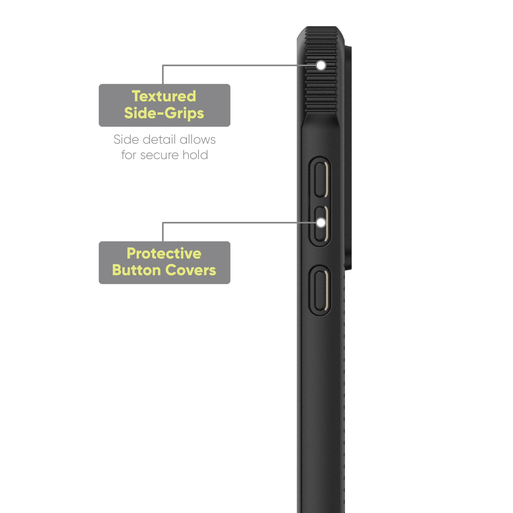 onn. Dual-Layer Phone Case for moto g STYLUS 5G (2024) - Black/Clear