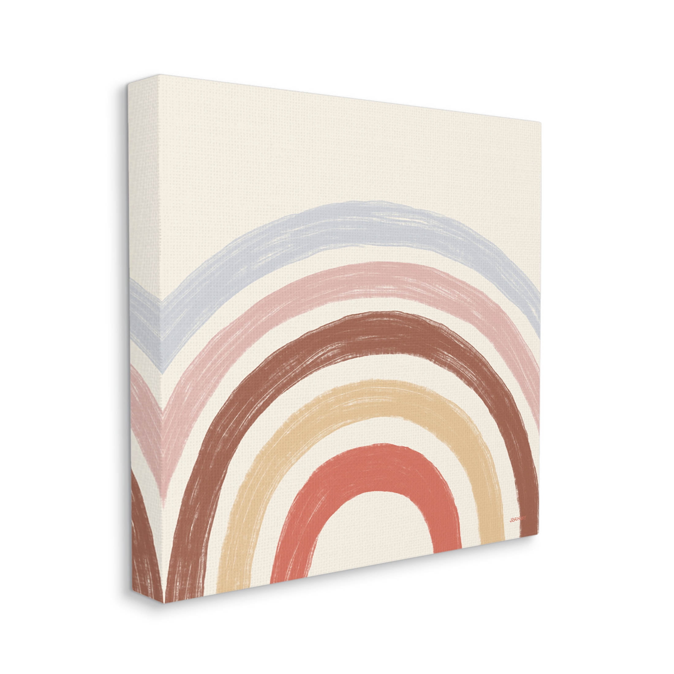 Stupell Industries Neutral Tones Arched Rainbow Stripes Graphic Art Gallery Wrapped Canvas Print Wall Art, Design by Brinley Designs