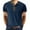 Blue, variant on Aloohaidyvio hawaiian shirts for men,Mens Short-sleeved Round Neck Button Solid Top Sports Daily Tops Blouse,Men's Shirts on
