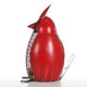 thumbnail image 4 of Dinero para pájaros con plancha de ropa roja Hecho a mano Decoración para el hogar Regalo Tooarts Escultura de hierro, 4 of 6