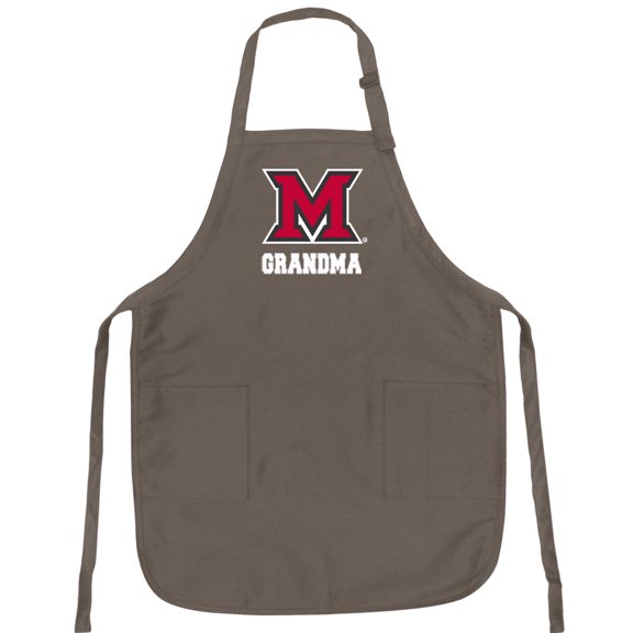 Miami Redhawks Grandma Apron Miami University Grandma APRONS w/ Pockets & Adjustable Neck
