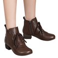 thumbnail image 3 of NOKIO Women's Fashion Soft Leather Beef Tendon Soft Bottom Flat Heel Single Shoes Round Toe Four Seasons Folk Custom Women'S Stylish Stiletto Ankle Booties, 3 of 9