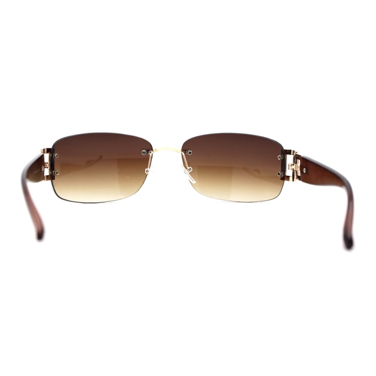 Luxury Rimless Art Deco Metal Chain Arm Fashion Sunglasses  display picture 2
