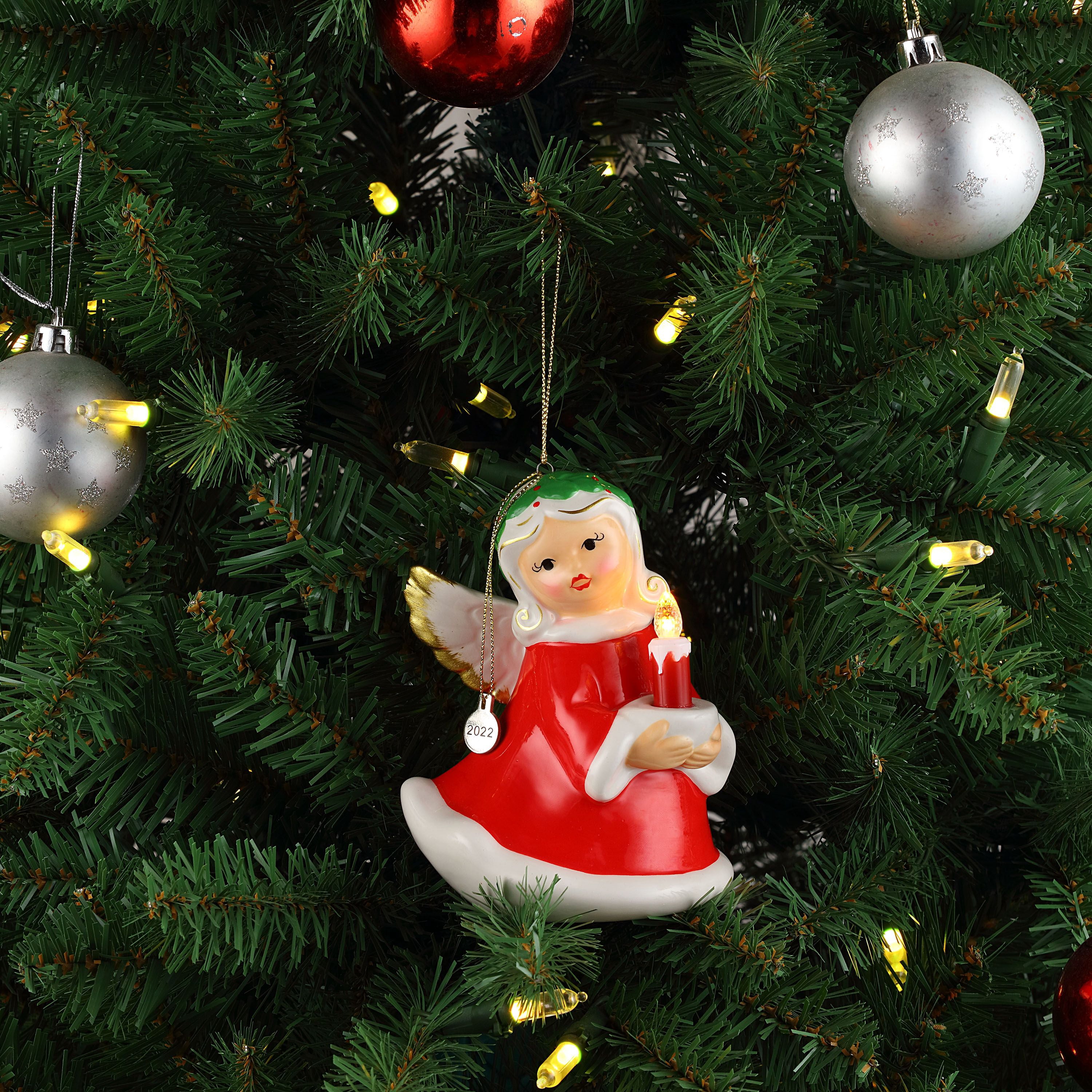 Mr. Christmas 5" Ceramic Hanging Decorative Figurine Ornament Assortment, Multi-Color