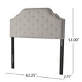 thumbnail image 3 of GDF Studio Austell Tufted Fabric Full/Queen Headboard, Light Gray and Black, 3 of 8