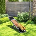 thumbnail image 2 of GVN Wooden Dog Agility Seesaw for Training and Exercise, Weather Resistant, 83" L x 16" W x 14" H, Gray, 2 of 7