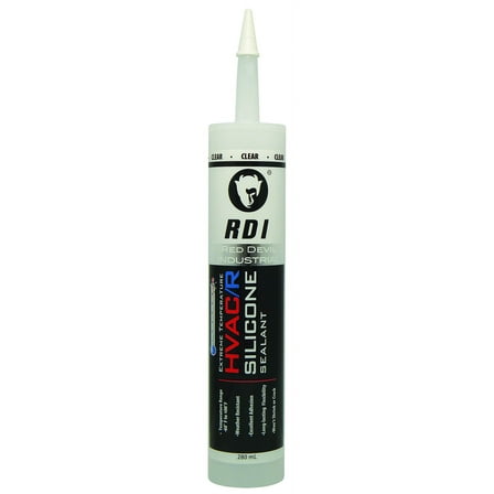 Red Devil 0897 Extreme Temperature HVAC/R Silicone Sealant, Long-Lasting Weather-Resistant Adhesive, 280 ml, Clear, 12-Pack