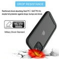 thumbnail image 4 of iPhone 12 Case, Takfox 6.1" iPhone 12 Pro Phone Case Shock Absorbing, Rugged Shockproof Crystal Clear Hard Case Full Body Protective Sturdy Cover TPU Shell Bumper Case for iPhone 12/12 Pro, Black, 4 of 7