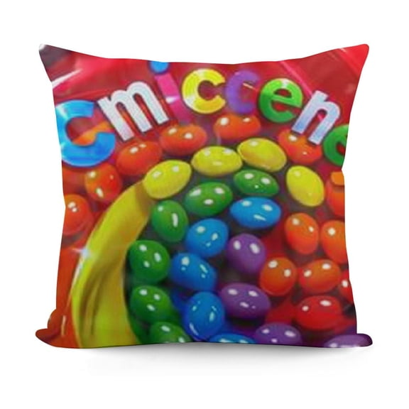 Skittles Package Photoreal Print Microbead Mini Accent Pillow