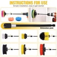 thumbnail image 2 of Reluein 27 Pack Drill Brush Set, Power Scrubber Brush with Extended Attachment, Scrub Pads for Grout, Tile, Bathroom, Kitchen, Car Cleaning, 2 of 7
