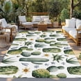 thumbnail image 2 of Modern Cactus Outdoor Rug for Patio/Deck/Porch, Non-Slip Large Area Rug 3 x 5 Ft, Spring Watercolor Country Green Plant Indoor Outdoor Rugs Washable Area Rugs, Reversible Camping Rug Carpet Runner, 2 of 8