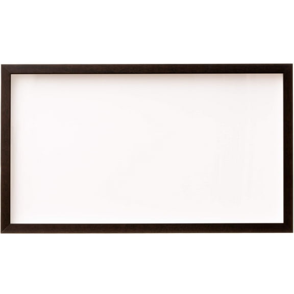 20x12 Shadow Box Brown Walnut Finish Solid Wood Display Frame | 0.875 Inch Moulding Width | 0.875