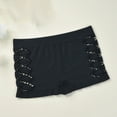 thumbnail image 4 of HAOTAGS Women Boxer Briefs,Breathable High Waist Hollow-Out Ladies Underpants Black S, 4 of 9