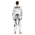thumbnail image 6 of Penguins Cute Adult Onesie Pajamas Slim Fit Christmas One Piece Suit Pjs for Women and Men Hooded Zipper, 6 of 7