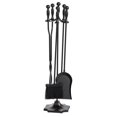 thumbnail image 1 of nalone Ensemble de 5 Pcs d'Outils pour Cheminée, Accessoires de Cheminée en Fer Forgé Robuste avec Tisonnier, Pince, Pelle, Brosse, Plac de Feu, 1 of 7