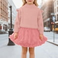 thumbnail image 2 of REDARER Girls Sweater Dress Two Piece Set Crewneck Puffy Skirt Outfit for Autumn Winter,7-8 Years, 2 of 9