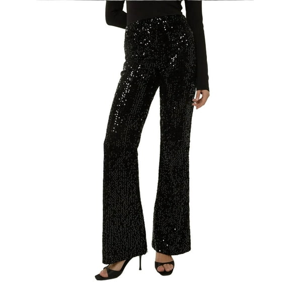 Flared Sequin Pants