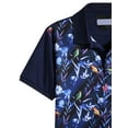 thumbnail image 4 of Ma Croix Mens Short Sleeve Pattern Printed Slim Polo Shirt, 4 of 7