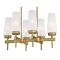thumbnail image 2 of Westinghouse Lighting 6352700 6 Light Chandelier Champagne Brass Finish with Frosted Glass, 2 of 3