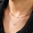 thumbnail image 2 of Skyrim Tiny Heart Choker Necklaces Stainless Steel Double Layered Beads Chain Necklace Women Aesthetic Jewelry Mother Day Gift45-50cm Gao Jinjia LED, 2 of 2