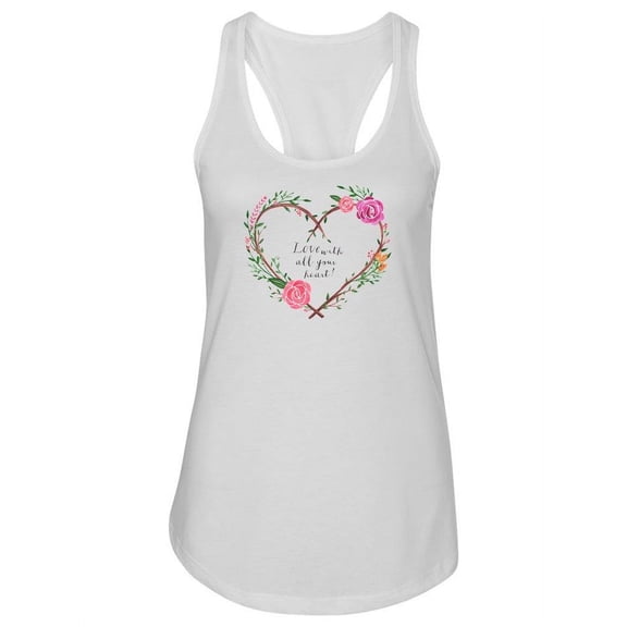 Love With All Your Heart! Tank Women -Image by Shutterstock, Female Medium