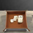 thumbnail image 2 of Easter PU Leather Folding Square Rectangular Tray Sundries Storage Desktop Game Dice Storage Tray Snack Storage Bags Slider Leak Proof Containers Stand up Size Bags Bags for Produce Reusable Food, 2 of 4