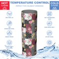 thumbnail image 5 of Pioneer Flower Floral Print Pattern 20oz Skinny Tumbler with Straw & Lid, Double Wall Vacuum Insulated Cup, Leak-Proof, Cup Holder Friendly, Hot 6H Cold 12H, 5 of 6
