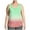 Green, variant on Njagoc3 Womens Plus Size Ombre Tank Top, Teal - Gold, Loose Fit, Soft Fabric, Casual Daily & Poolside, Trendy Plus Size Top