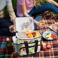 thumbnail image 5 of FORMRS Insulated Cooler Bag 24 Cans Capacity Soft Leakproof Lunch Box with Side Pockets, Retro Pink Floral, 5 of 7