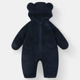 thumbnail image 5 of DHFJKG Baby Winter Fuzzy Jumpsuit Ears Hooded Zipper Long Sleeve Romper With Pockets For Boys Girls 0-12 Months Thermal Coat Outwear Kawaii Onesies, 5 of 5