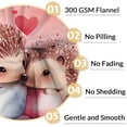 thumbnail image 4 of Hedgehog Blanket Gifts - 80x60 Inches Cute Throw Blanket for Girls - Pink Soft Fuzzy Blankets for Bed, Couch & Travel, 4 of 6