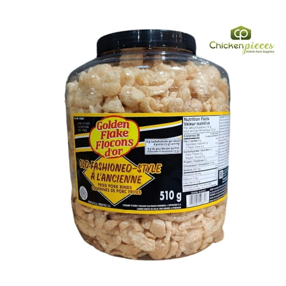 Utz Original Old Fashioned Golden Flake Pork Rinds - Keto Friendly, Zero Carbs Snack - 510g/18oz (Packaging May Vary)